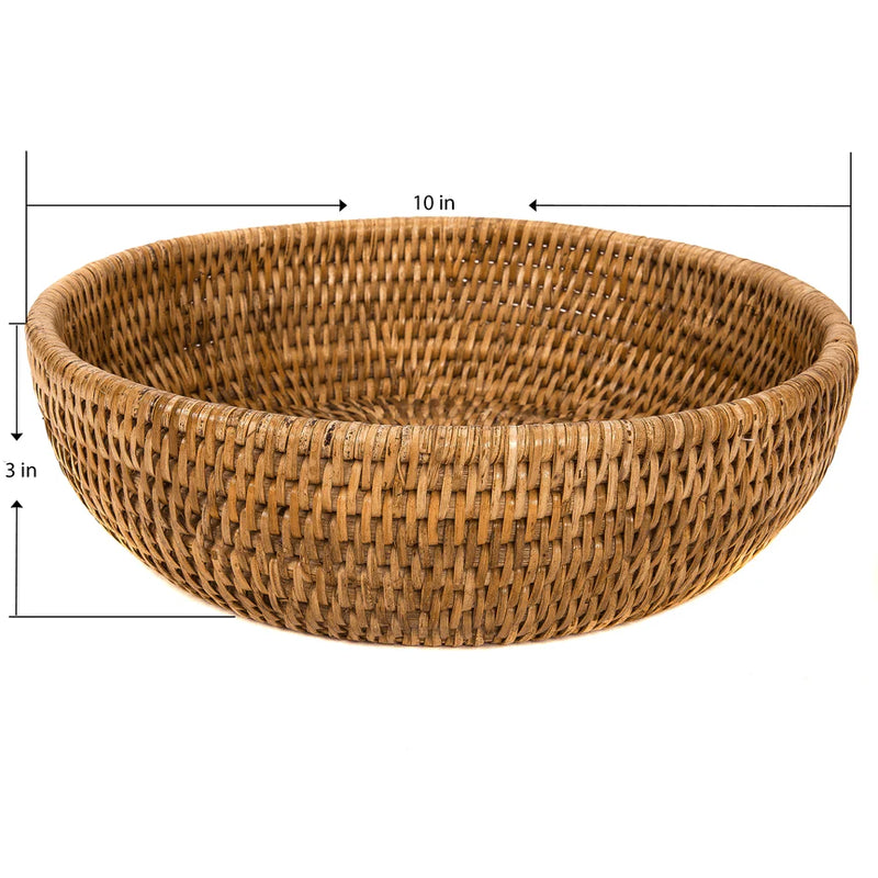 Rattan Round Everything Basket by Artifacts