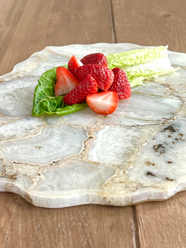 White Agate Organic Platter — 2 sizes