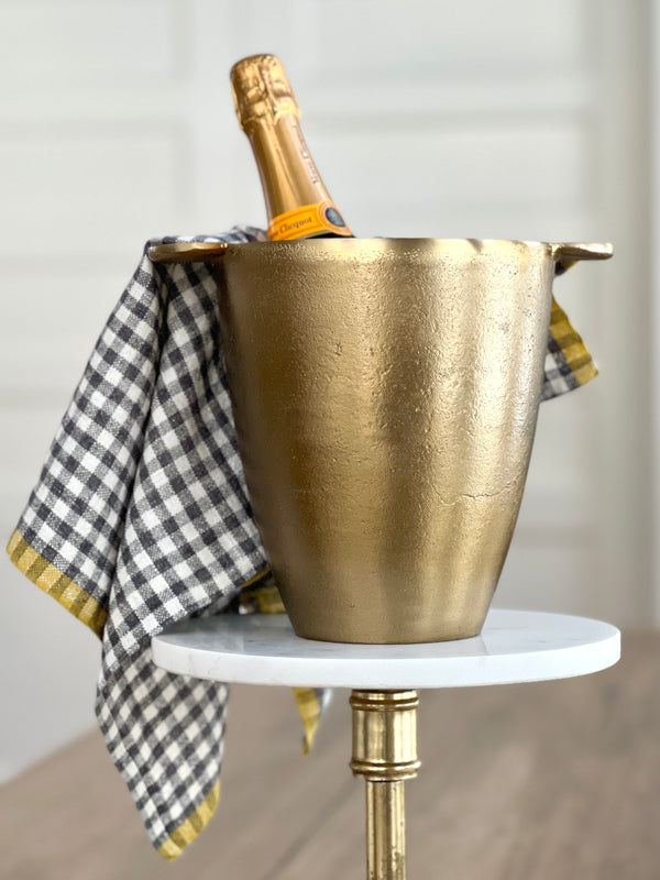 Wine ice bucket in gold