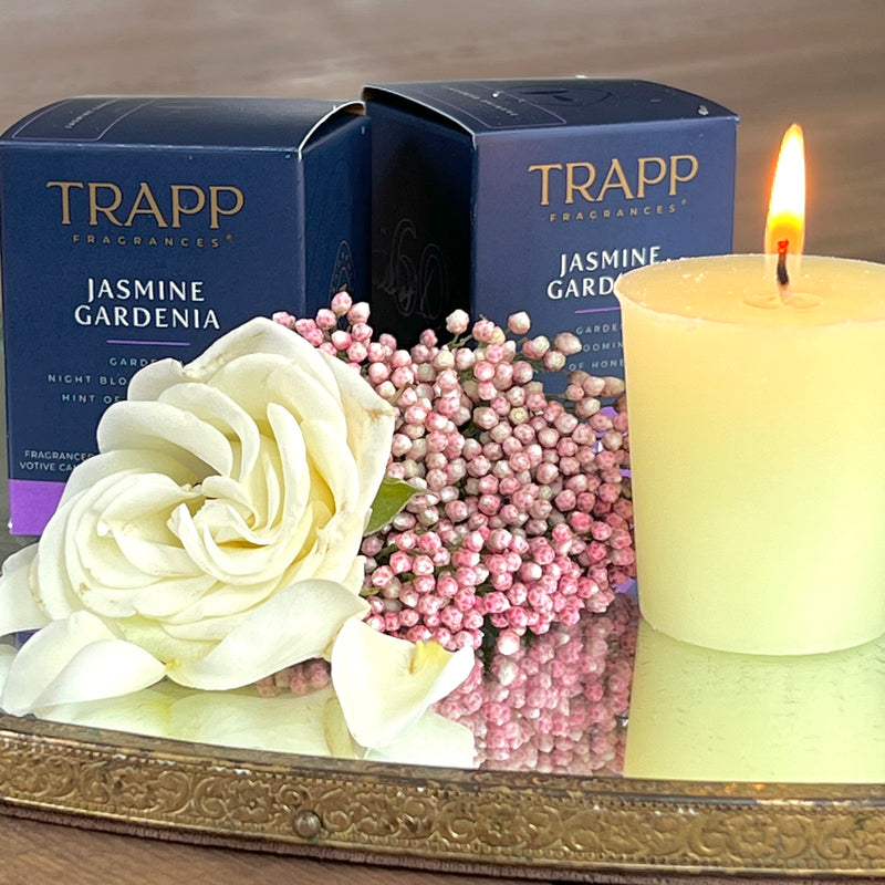 Lemon Leaf and Basil Votive Soy Candle by Trapp Private Gardens