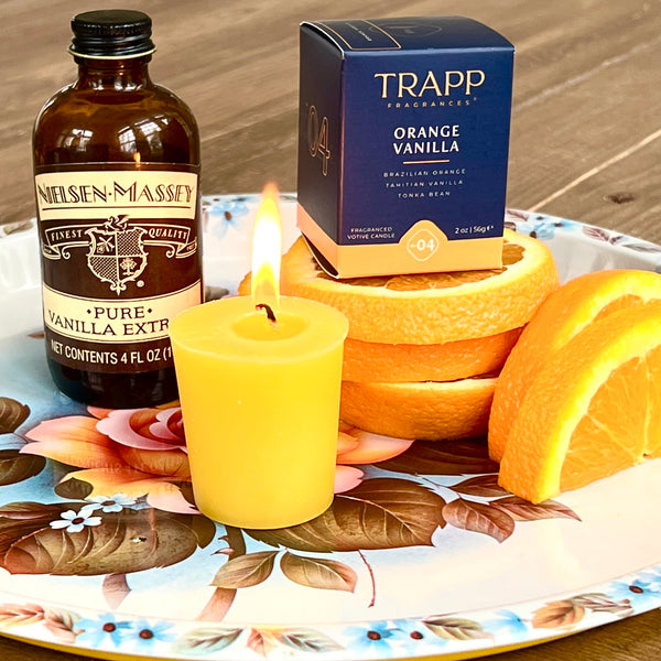 Lemon Leaf and Basil Votive Soy Candle by Trapp Private Gardens