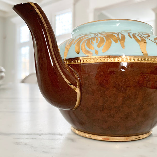 Antique Redware Pottery Teapot