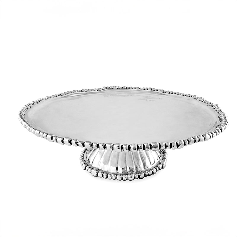 Organic Pearl Nova Pedestal Cake Plate