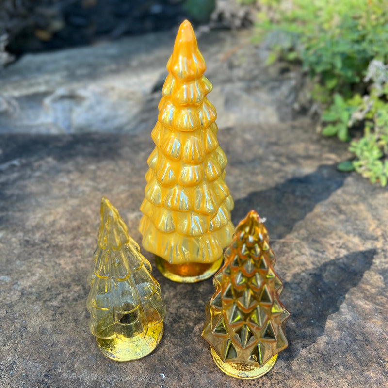 Hue Trees in Yellow Set of 3 Small