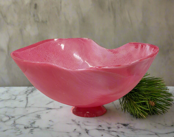 Pink resin bowl 