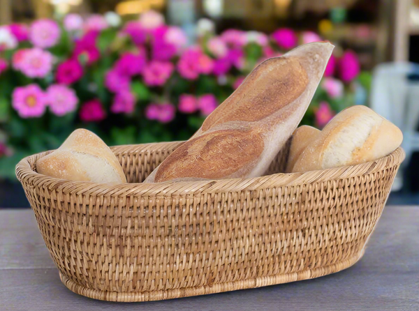Rattan bread basket by artifacts 