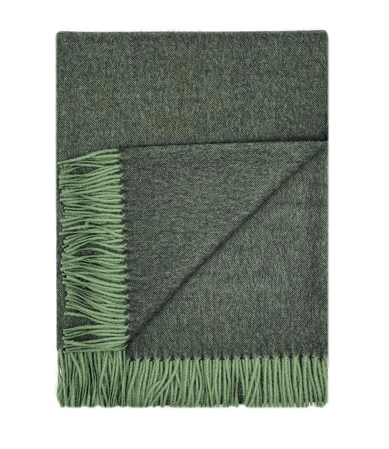 Baby Alpaca Throw in Pistachio Green