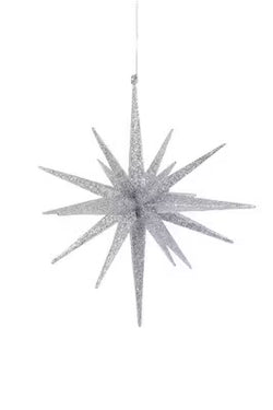 Silver starburst ornament 