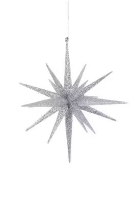 Silver starburst ornament 