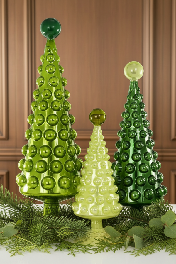 Hobnail glass trees