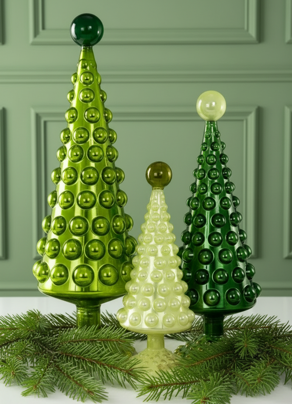 Glass hobnail trees