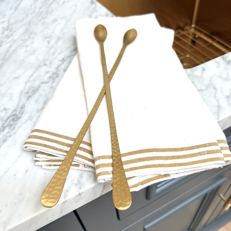 Pebbled Long Spoons Set of 2