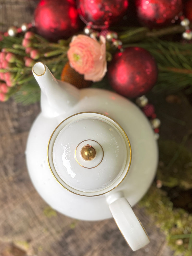 Special Vintage on Sale! Vintage English Royal Doulton Fine Bone China Gold Lace Coffee Tea Pot