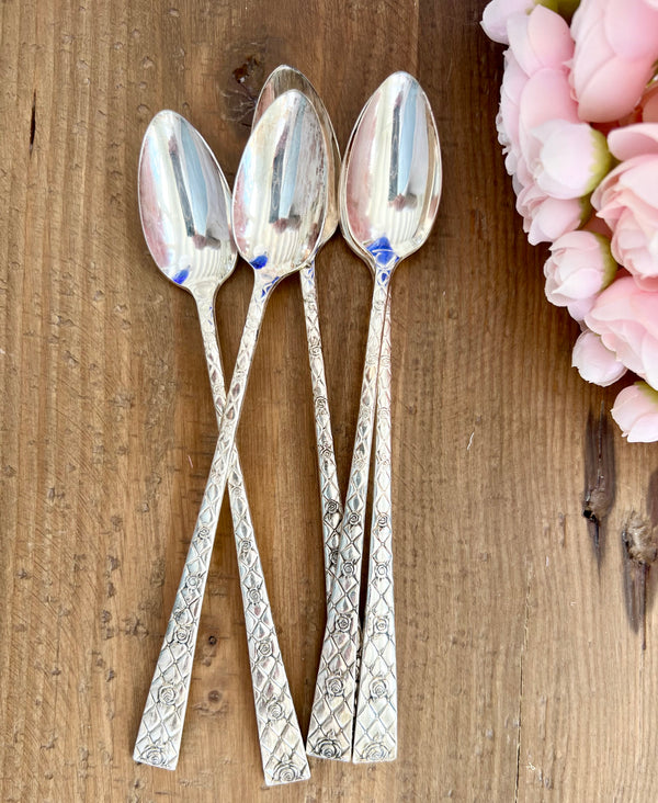 Vintage silver iced tea spoons