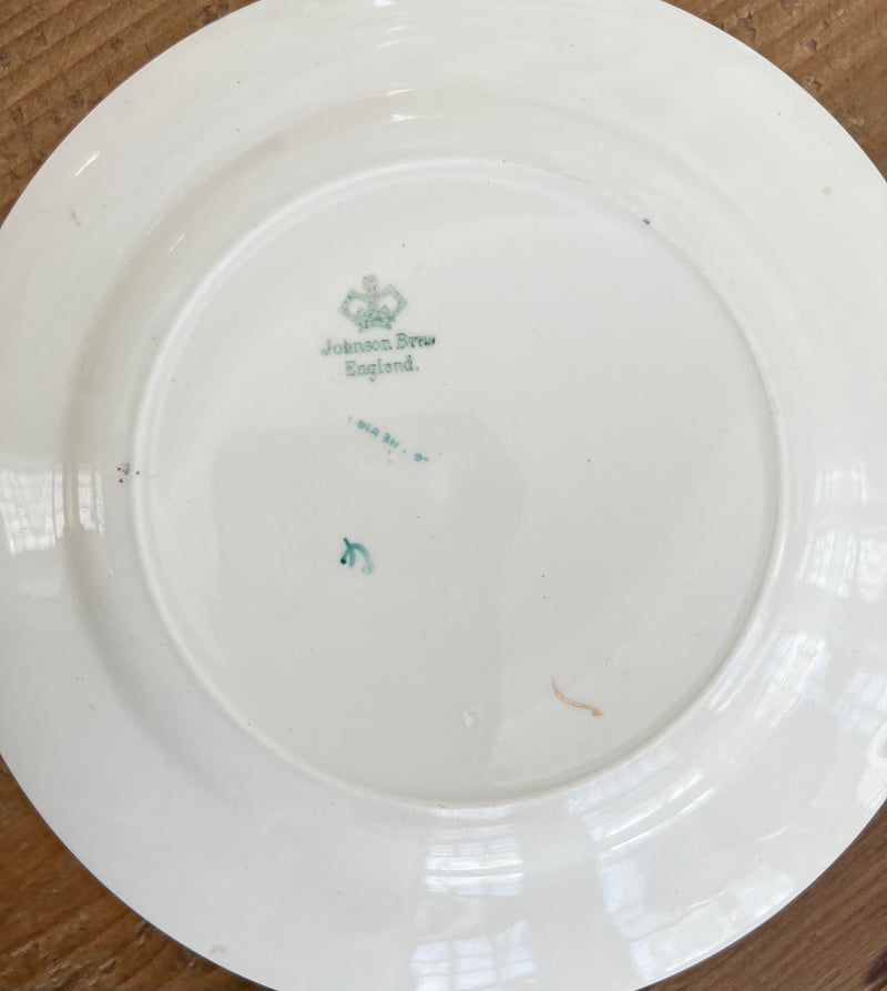 Vintage Johnson Brothers China Plate with Birds