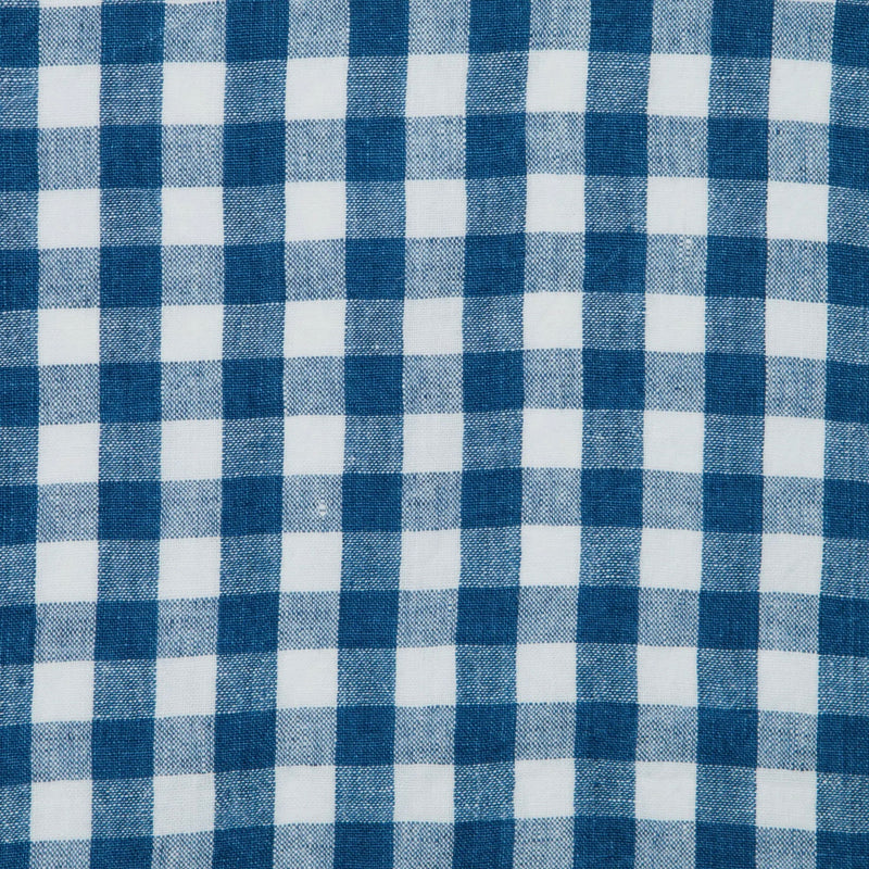 Belgian Linen Napkins in Indigo Blue Plaid by Caravan Set of 4