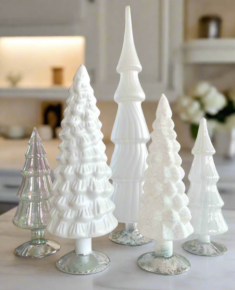 Hue Trees in Winter White Set of 5 Large