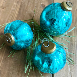 Aqua blue holiday balls 