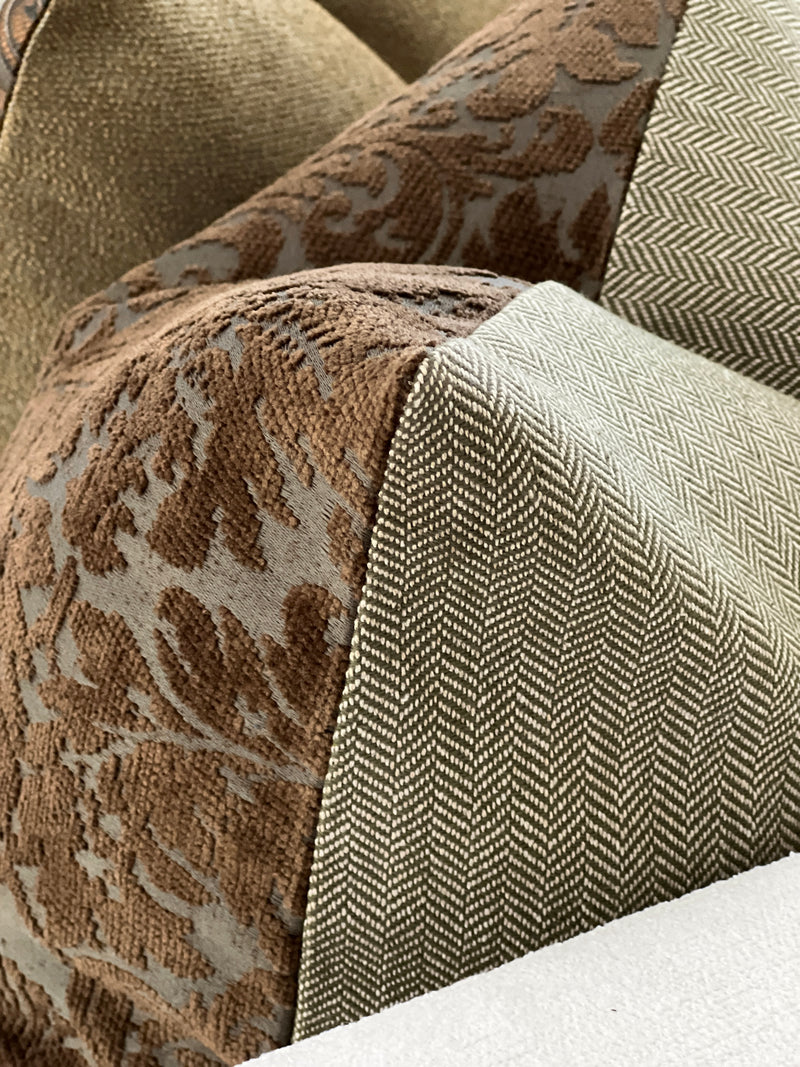 Fall Damask Reversible Herringbone Pillow Cover by Dovecote Home