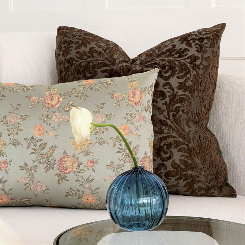 Fall Damask Reversible Herringbone Pillow Cover by Dovecote Home