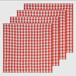 Linen napkins in gingham 