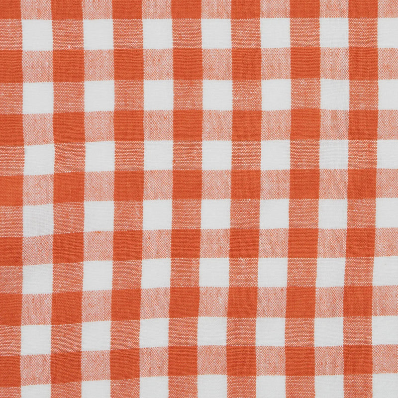 Belgian Linen Napkins in Pumpkin Spice Plaid by Caravan Set of 4