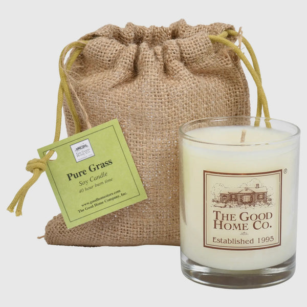 soy candle in grass by good home