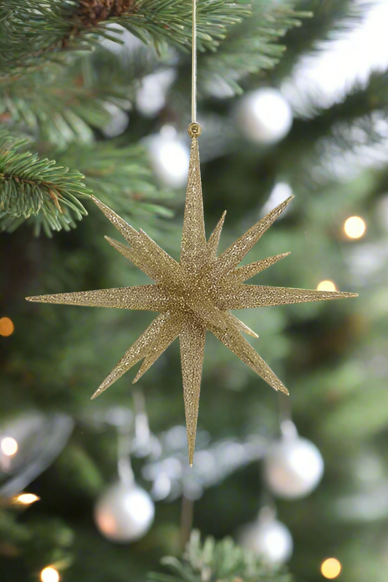 Gold starburst ornament 