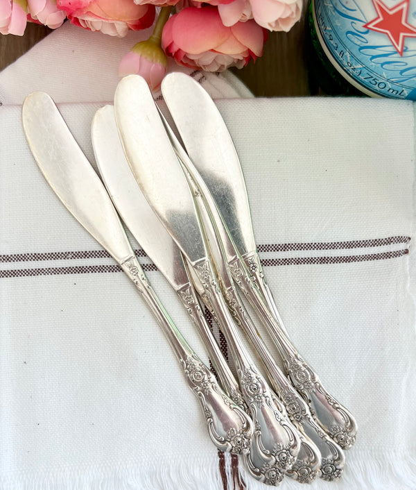 Vintage Silver butter knives set of 6