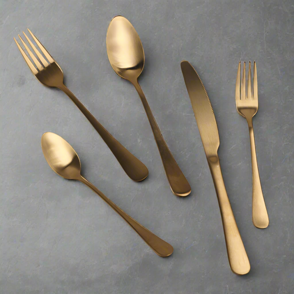 Gold flatware set 