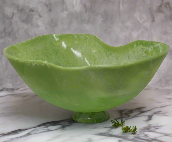 Green resin bowl 