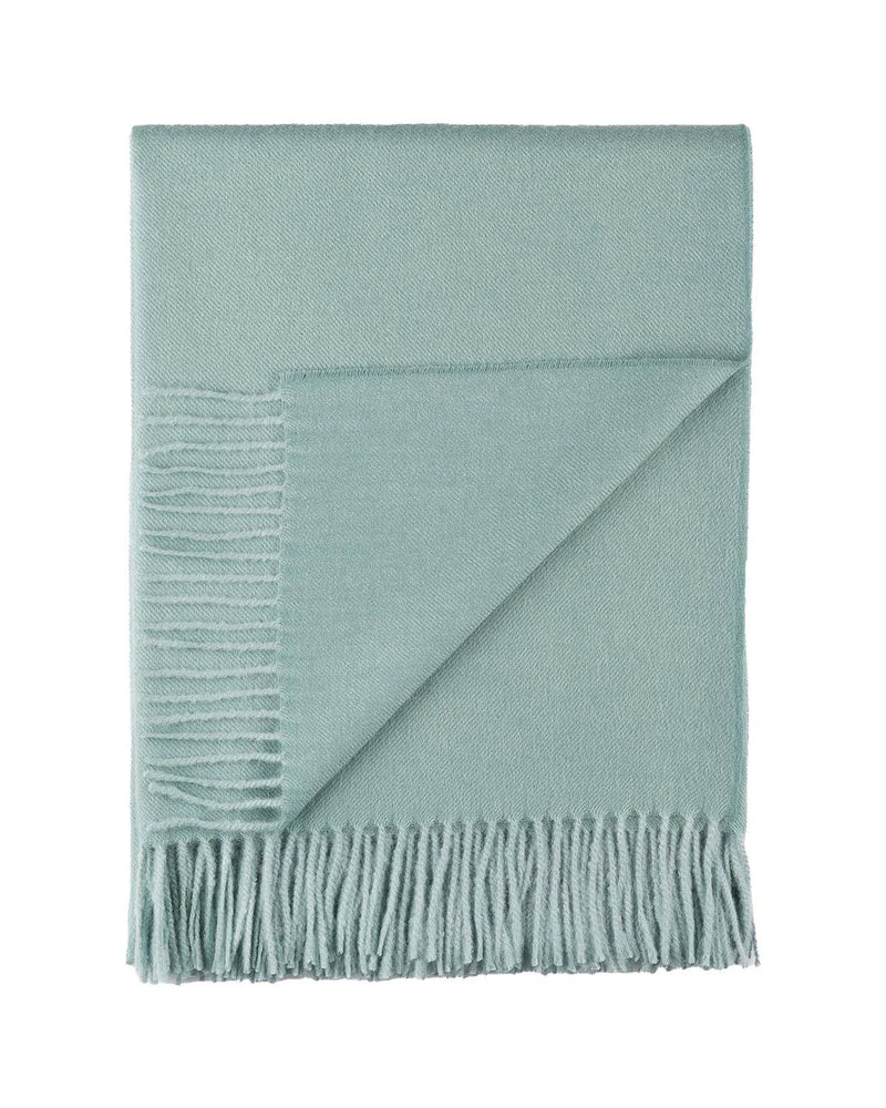 Baby Alpaca Throw in Aqua Blue by Shupaca