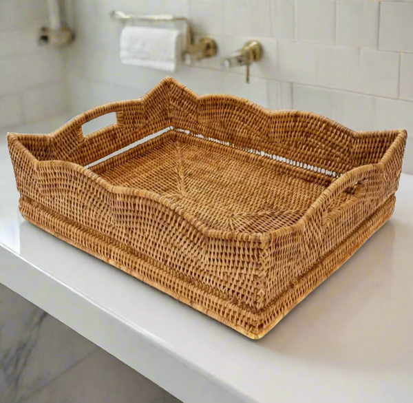 Rattan Rectangular Basket by Artifacts