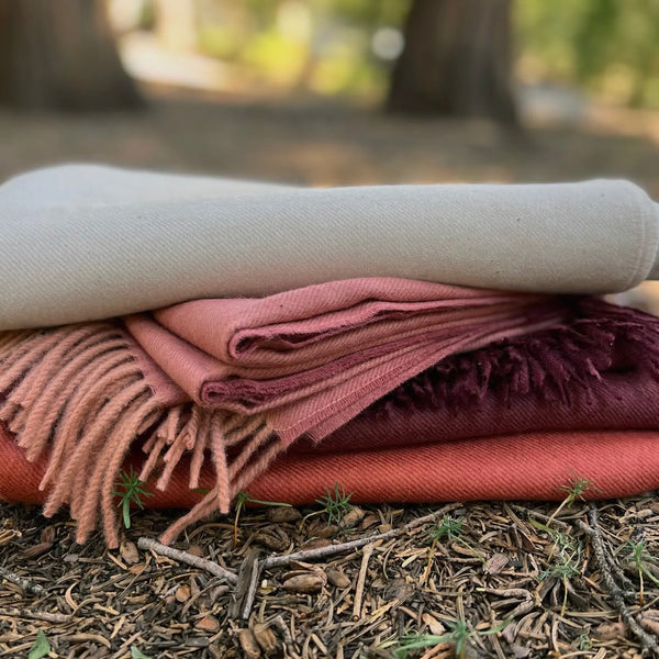 Baby Alpaca Throw in Parisian Pink