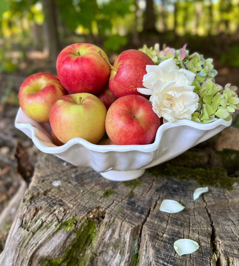 White melamine serving bowl 