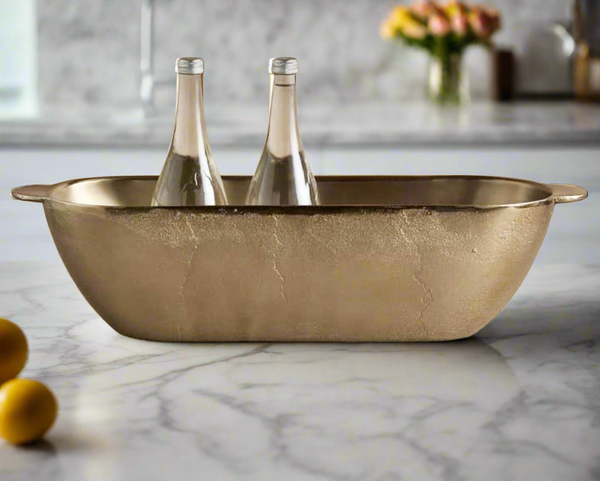 Beverage trough in brass 