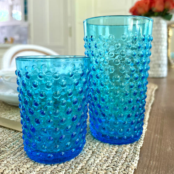 Blue drinking glasses 