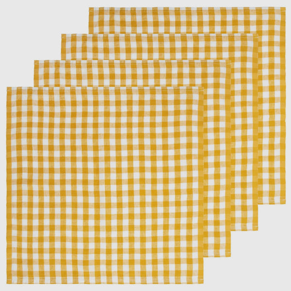 Linen napkins in gingham 