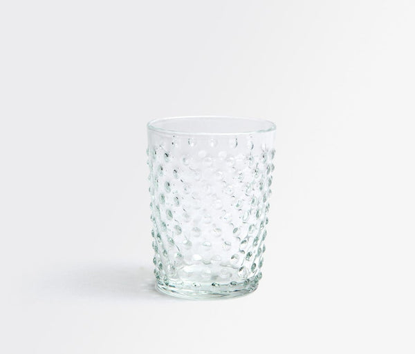 Clear hobnail drinking glasses 