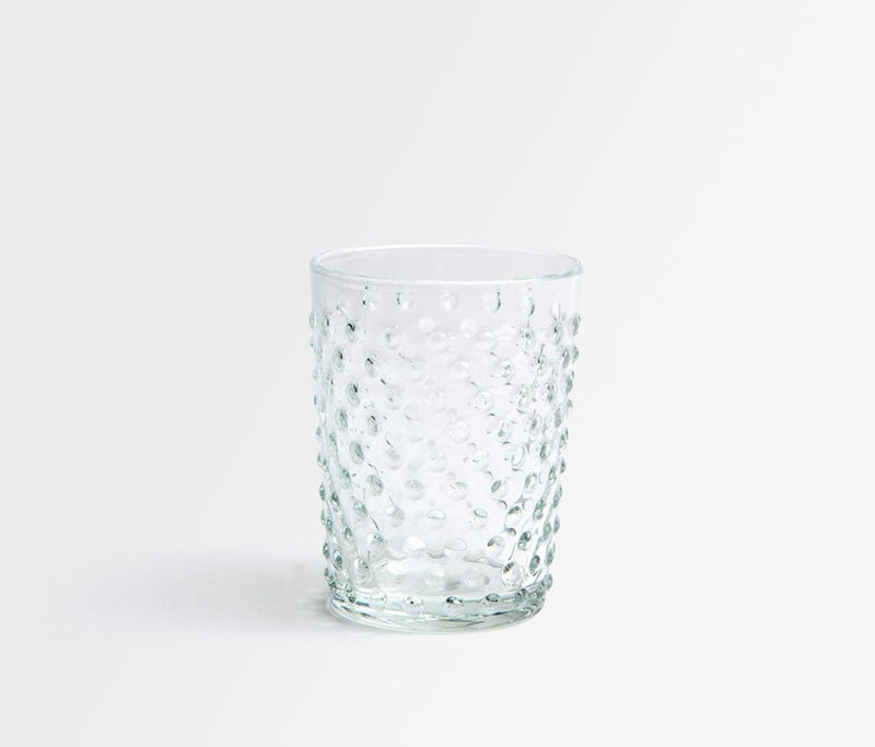 Clear hobnail drinking glasses 