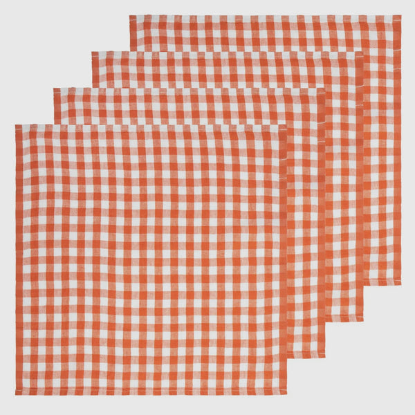 Belgian linen napkin in orange 