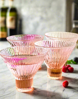 Pink martini glasses 