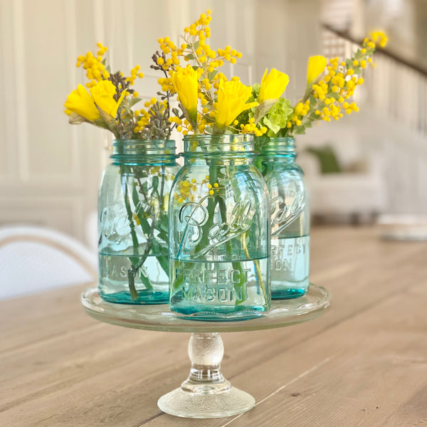Vintage mason jars with zinc lids 
