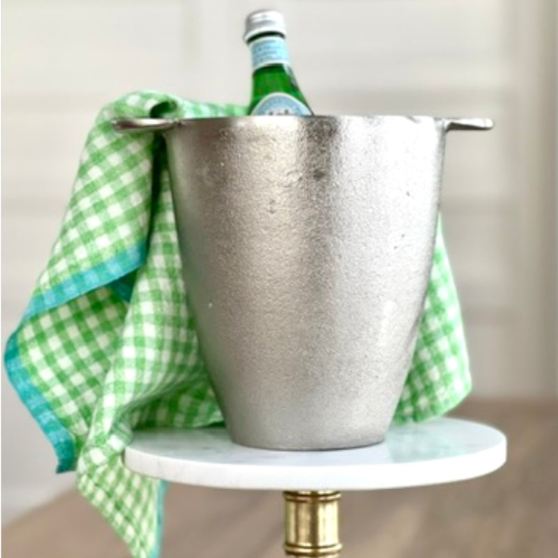 Gingham linen kitchen towel 