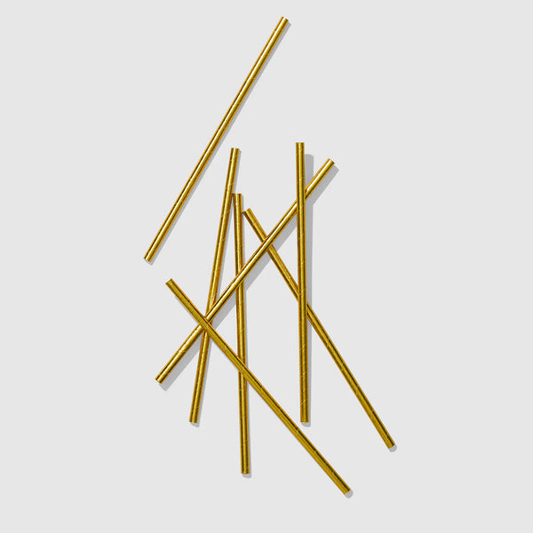 gold paper straws by coterie 