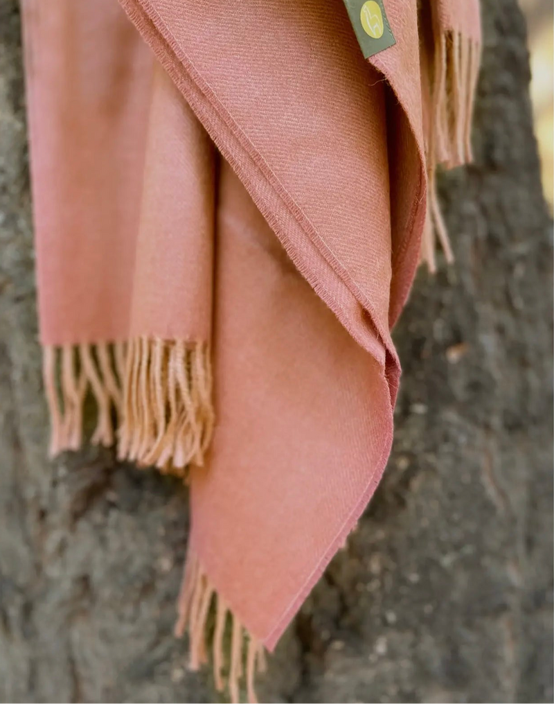 Baby Alpaca Throw in Parisian Pink