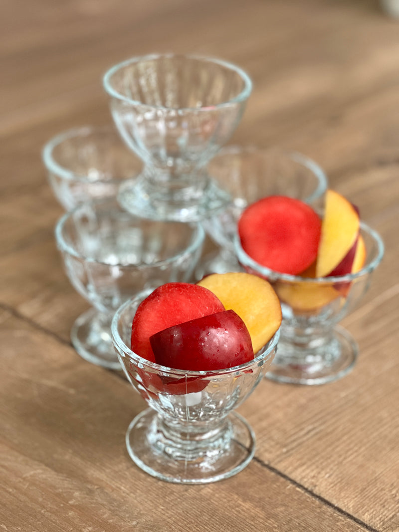 Vintage Glass Dessert Cups set of 6