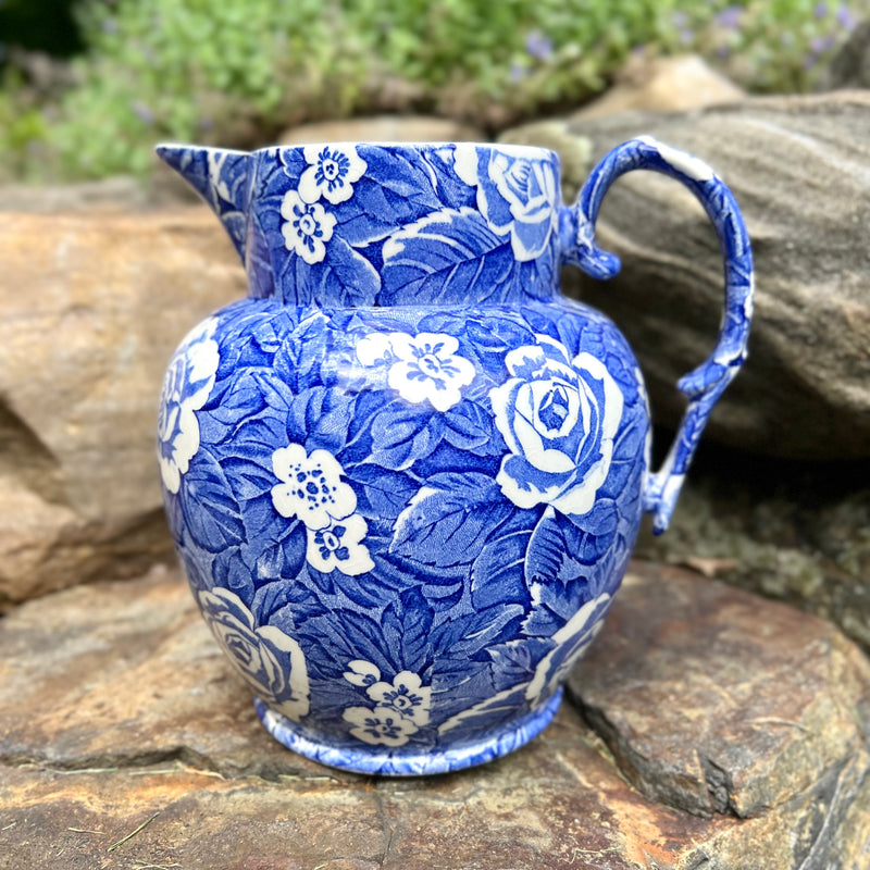 Burleigh Victorian Chintz Blue Pitcher