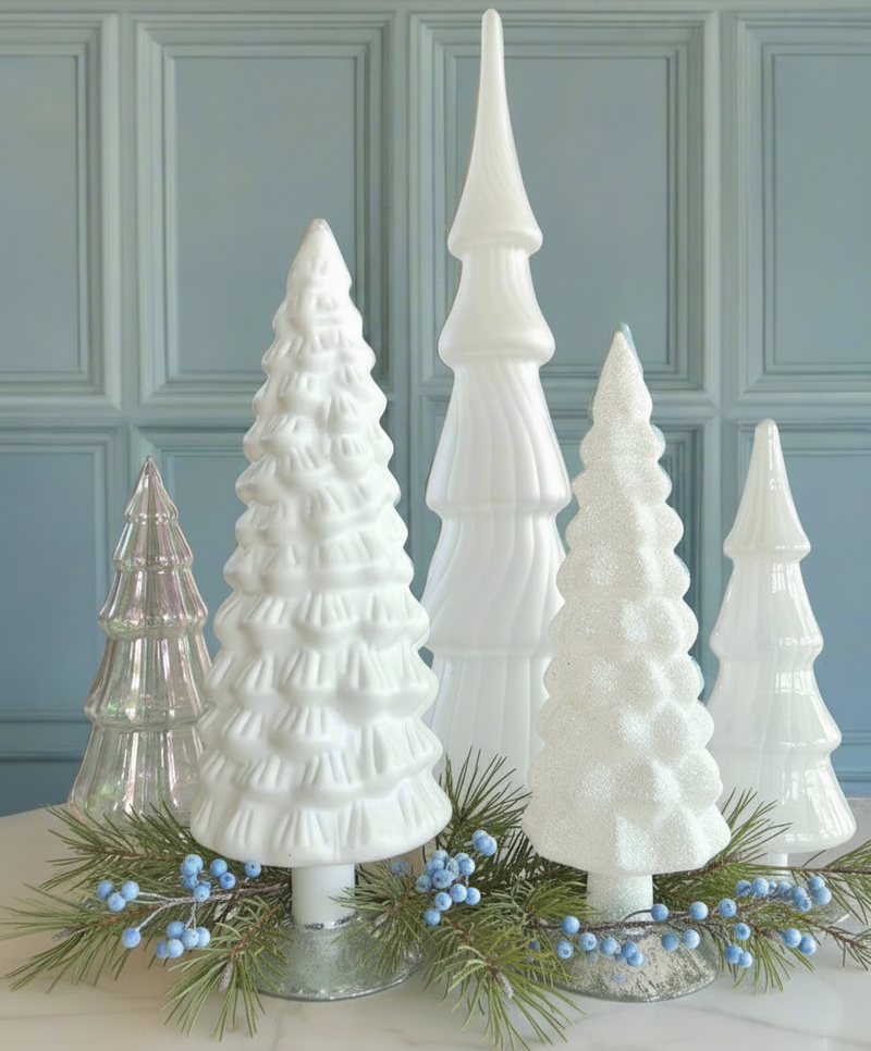 Hue Trees in Winter White Set of 5 Large