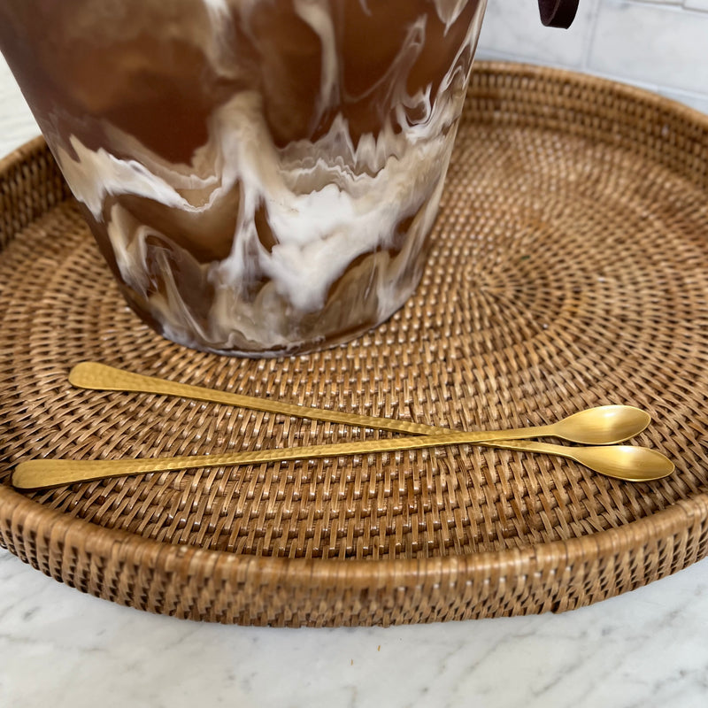Pebbled Long Spoons Set of 2